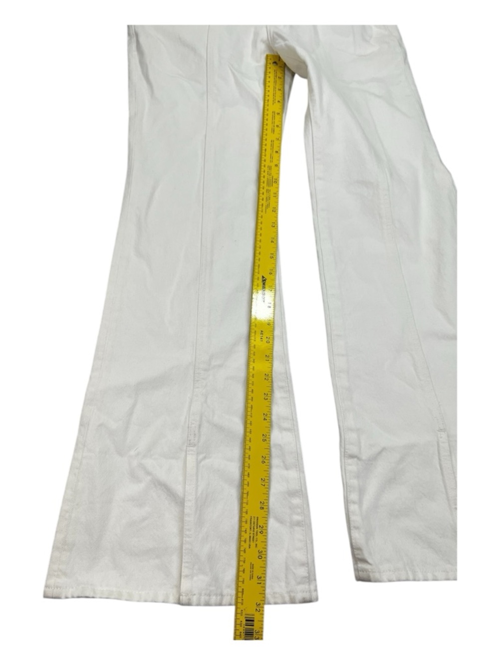 Madewell Baggy Flare Jeans Women’s Sz 26 Tile White High Rise Wide Leg Split Hem - Picture 16 of 16